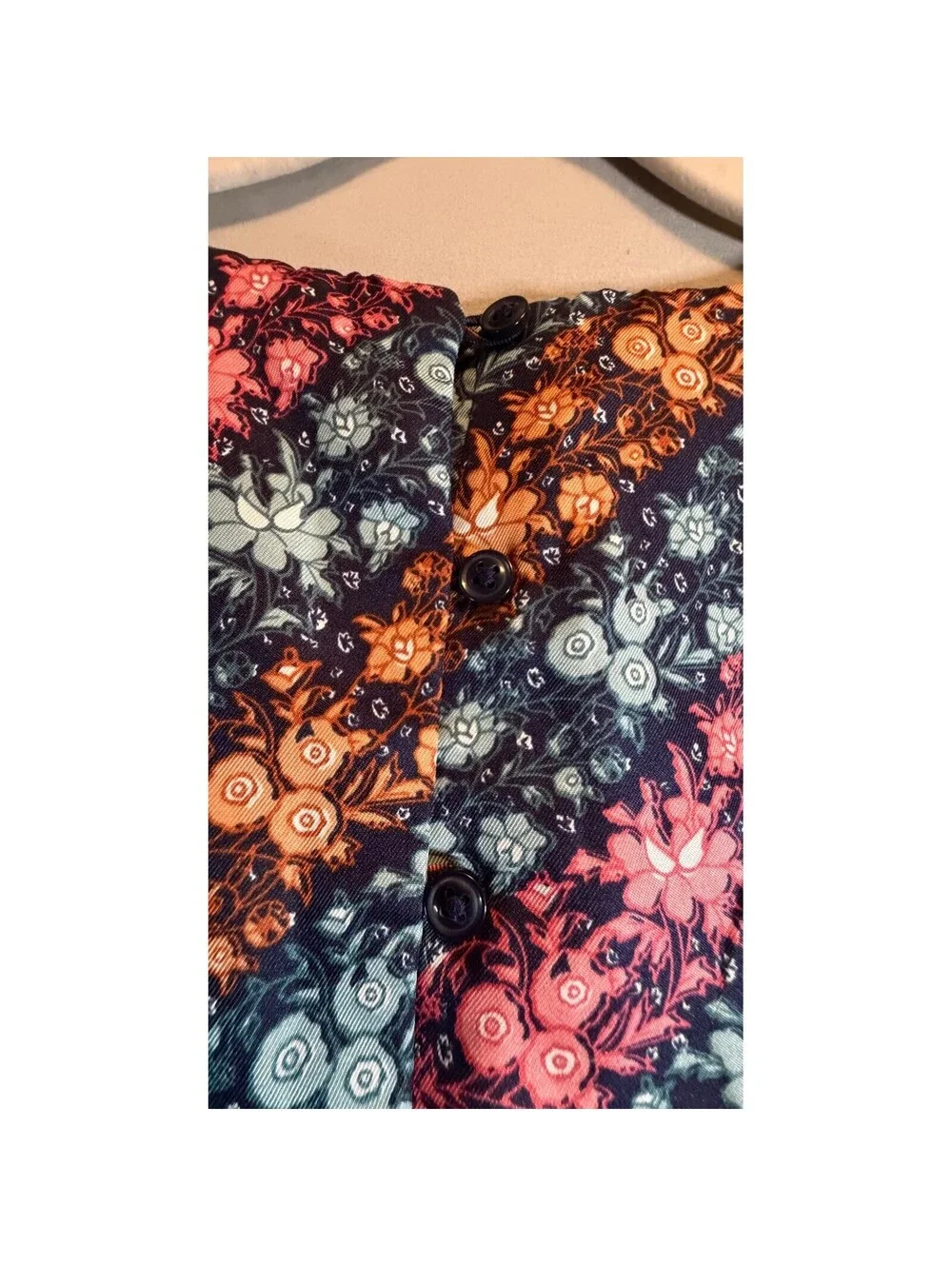 Janie and Jack Girls Floral Stripe Flutter Sleeve Ruffle Dress Navy Blue Size 10